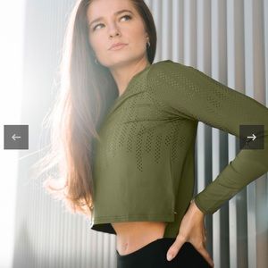 Olive Chillcicle Crop Long T - RC
